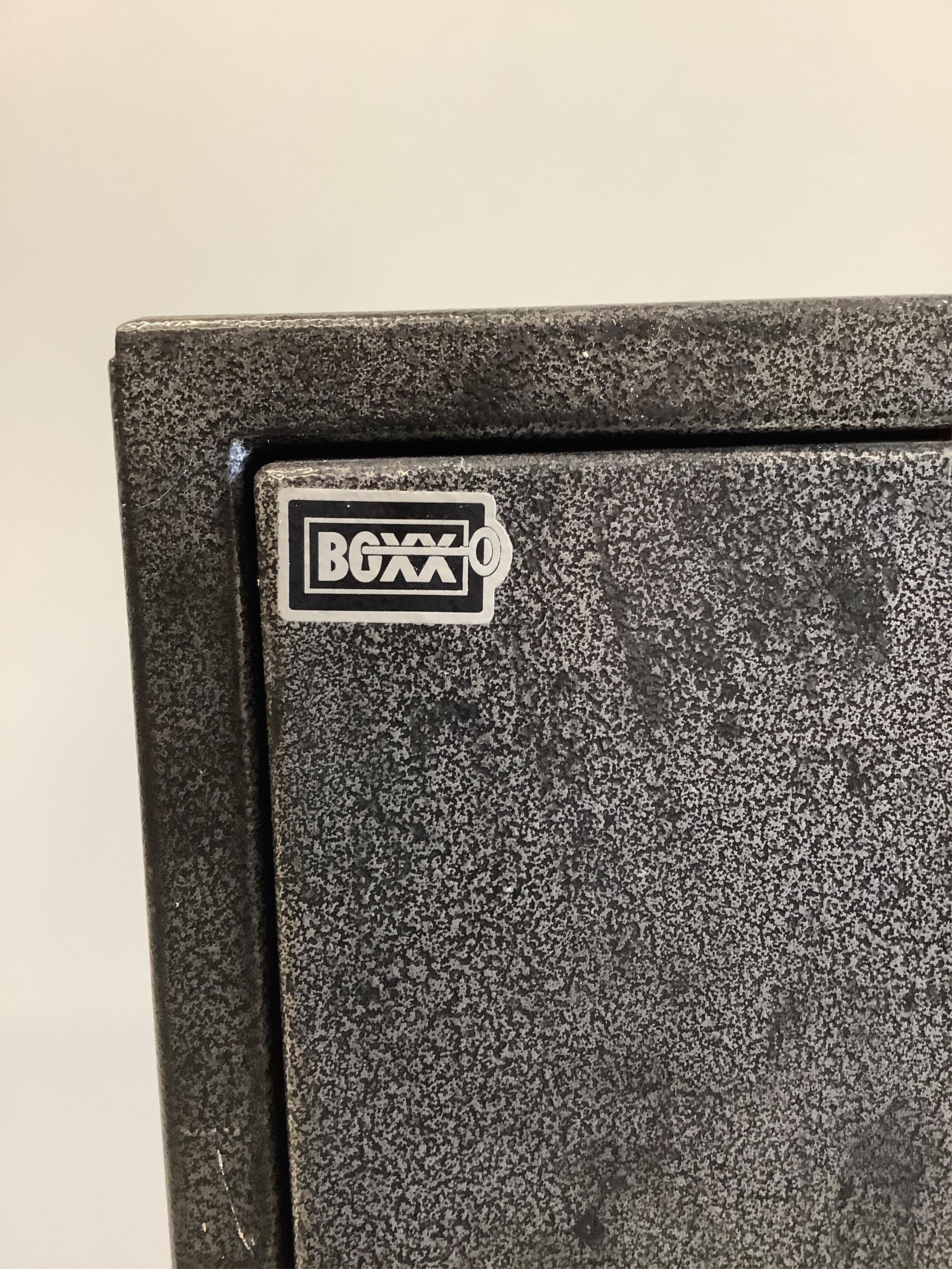 A Boxx twin gun safe with keys, width 20cm, depth 21cm, height 134cm. Condition - fair to good